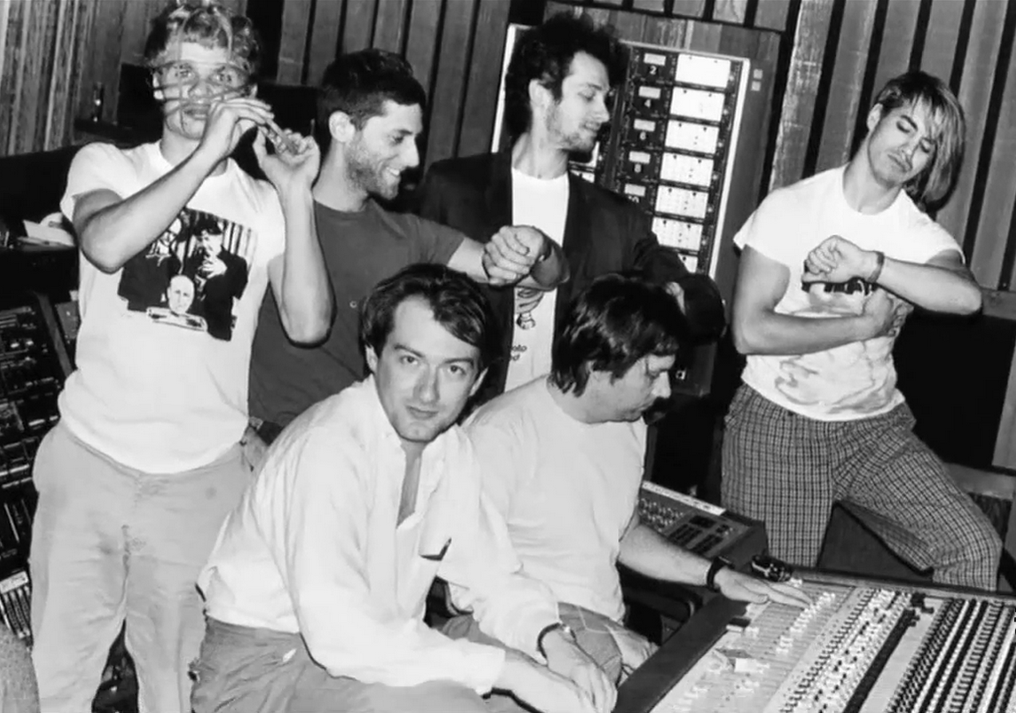 Andy working on the Red Hot Chili Peppers' first album.