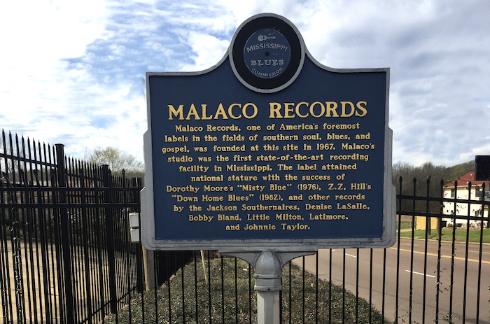 A Mississippi Blues Trail Marker notes Malaco’s role in the state’s musical heritage.