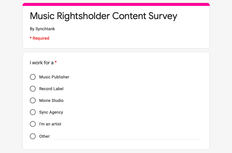 music rightsholder